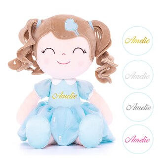 Foto 2 | Foto 2 | Muñeca Gloveleya Pelo Rizado Personalizado Azul Cielo 16 Pulgadas - Venta Internacional