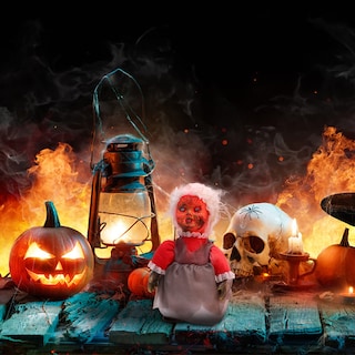 Foto 6 | Foto 6 | Muñeca Aterradora De Halloween Toyandona Que Camina Con Sonido, 30 Cm - Venta Internacional.