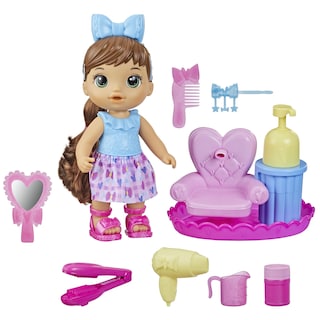 Foto 1 | Foto 1 | Muñeca Styling Doll Baby Alive De Pelo Castaño Esponjoso Con Silla De Salón - Venta Internacional.