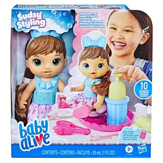 Foto 2 | Foto 2 | Muñeca Styling Doll Baby Alive De Pelo Castaño Esponjoso Con Silla De Salón - Venta Internacional.