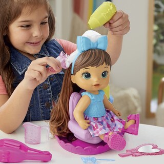 Foto 4 | Foto 4 | Muñeca Styling Doll Baby Alive De Pelo Castaño Esponjoso Con Silla De Salón - Venta Internacional.