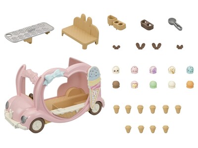 Foto 3 | Foto 3 | Vehículo de Juguete Calico Critters Ice Cream Con Accesorios - Venta Internacional