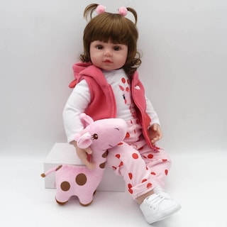 Foto 2 | Foto 2 | Juguete de Vinilo Reborn Baby Doll de 48 cm con Ojos Azules para Niñas - Venta Internacional