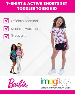 Foto 2 | Foto 2 | Disfraz De Camiseta Barbie Big Girls Y Pantalones Cortos Dol - Venta Internacional.