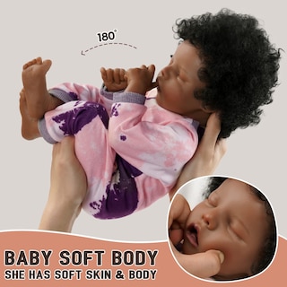 Foto 2 | Foto 2 | Sofá De Vinilo Reborn Baby Doll Babeside Negro De 17 Pulgada - Venta Internacional.