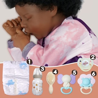 Foto 6 | Foto 6 | Sofá De Vinilo Reborn Baby Doll Babeside Negro De 17 Pulgada - Venta Internacional.