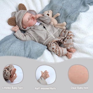 Foto 3 | Foto 3 | Muñeca Reborn Jizhi Realistic Girl De 43 Cm Con Kit De Alimentación - Venta Internacional.