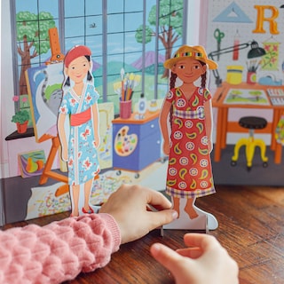Foto 4 | Foto 4 | Set De Muñecas De Papel Eeboo Para Músico Y Artista Con Escena, 20 X 10 Pulgadas - Venta Internacional.