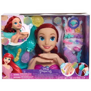 Foto 1 | Foto 1 | Cabezal De Peluquería Just Play, Princesa Ariel De Disney, 20 Piezas - Venta Internacional.