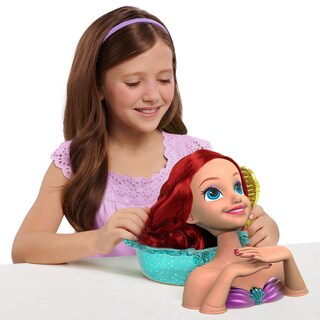 Foto 2 | Foto 2 | Cabezal De Peluquería Just Play, Princesa Ariel De Disney, 20 Piezas - Venta Internacional.