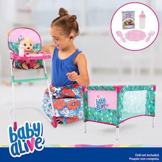Foto 2 | Foto 2 | Set De Juego Para Muñecas Baby Alive At Home, 7 Piezas, Con Patio De Juegos Y Trona - Venta Internacional.