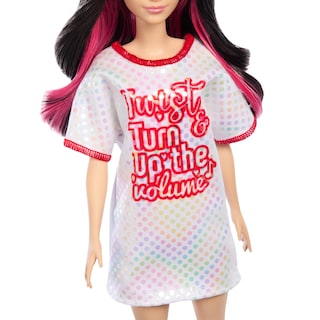 Foto 5 | Foto 5 | Muñeca De Moda Barbie Fashionistas #214, Pelo Ondulado Negro - Venta Internacional.