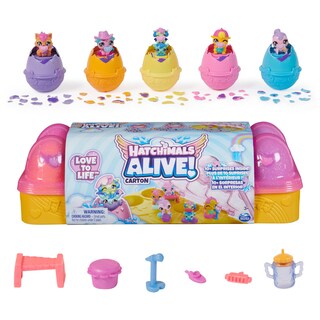 Foto 1 | Foto 1 | Cartón De Huevos Rosa Y Amarillo De Toy Hatchimals Alive Con 6 Figuras - Venta Internacional.
