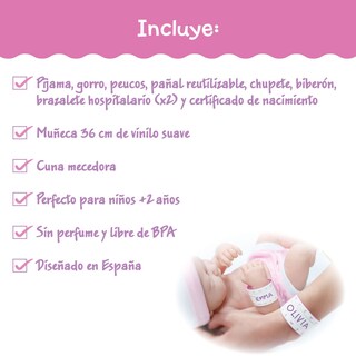 Foto 2 | Foto 2 | Set De Regalo Doll Jc Toys La Newborn De 14 Pulgadas Con Mecedora Para Cuna, 10 Piezas - Venta Internacional.