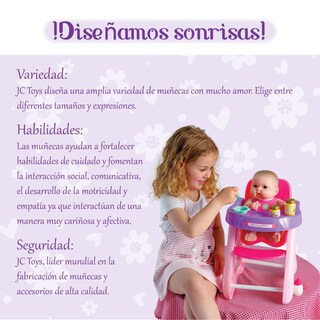 Foto 4 | Foto 4 | Set De Regalo Para Alimentar Muñecas Jc Toys Con Trona, 14 Lotes Para Amar A Los Bebés - Venta Internacional.