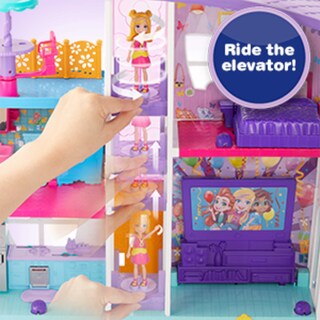 Foto 3 | Foto 3 | Almohadilla De Fiesta Playset Polly Pocket Poppin' Con Muñeca De 7 Cm Y Cordón - Venta Internacional.