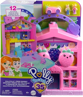 Foto 7 | Foto 7 | Set De Juego Polly Pocket Pollyville Fresh Market Con 2 Muñecas - Venta Internacional.