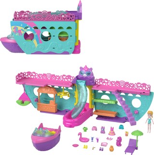 Foto 1 | Foto 1 | Barco Portátil Playset Polly Pocket Unicorn Dream Cruise - Venta Internacional.