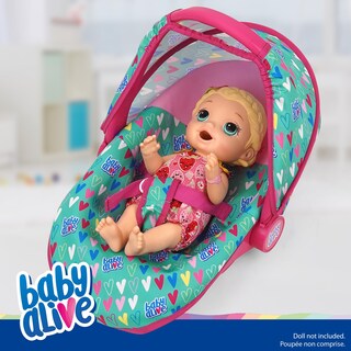Foto 3 | Foto 3 | Silla De Coche Para Muñecas Baby Alive Deluxe, Verde, Rosa Y Corazones, 46 Cm, 3 O Más - Venta Internacional.