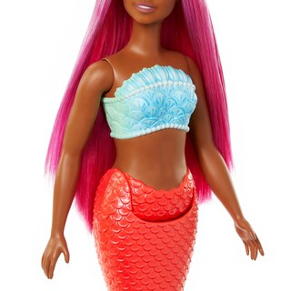 Foto 3 | Foto 3 | Muñeca Barbie Sirena Con Pelo Y Diadema De Fantasía De Color Magenta - Venta Internacional.