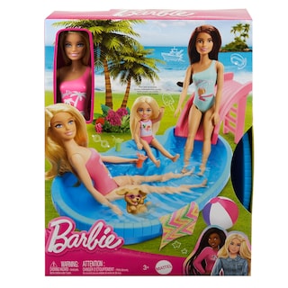 Foto 6 | Foto 6 | Playset Barbie Doll & Pool Con Acceso A Tobogán, Toalla Y Bebida. - Venta Internacional.