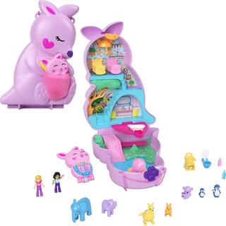 Foto 1 | Foto 1 | Set De Juguete De Viaje Polly Pocket 2 En 1 Con Animales Y 2 Muñecas - Venta Internacional.
