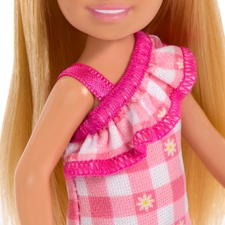 Foto 3 | Foto 3 | Muñeca Barbie Chelsea De 15 Cm Con Vestido Extraíble A Cuadros - Venta Internacional.