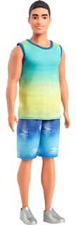 Foto 1 | Foto 1 | Muñeca De Moda Barbie Fashionistas Ken #236 Con Camiseta Sin Mangas Azul Y Verde - Venta Internacional.