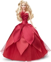 Muñeca Barbie Signature Holiday Blonde 2022 Con Vestido Rojo - Venta Internacional.