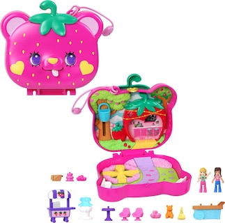 Foto 1 | Foto 1 | Set Polly Pocket Dolls & Playset con 2 micromuñecas y 12 accesorios en parche con forma de oso paja - Venta Internacional