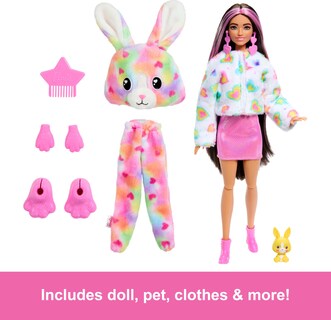 Foto 5 | Foto 5 | Muñeca Barbie Cutie Reveal Color Dream Con Disfraz De Conejito - Venta Internacional.