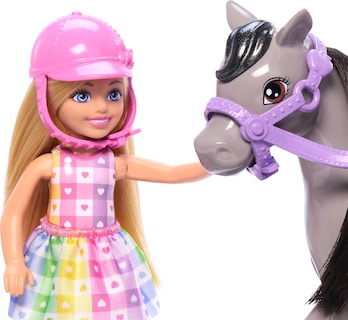 Foto 2 | Foto 2 | Set De Muñecas Barbie Chelsea Con Caballo De Juguete, Casco Y Silla De Montar De Más De 3 Años - Venta Internacional.