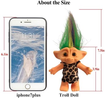 Foto 4 | Foto 4 | Muñecas Troll Yintlilocn Vintage Cromáticas De 19 Cm Con Pelo Colorido - Venta Internacional.