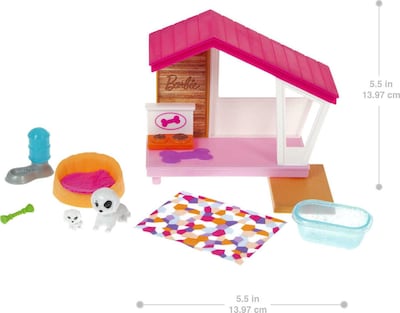 Foto 3 | Foto 3 | Miniset De Juego Barbie Con 2 Cachorros De Mascota, Caseta De Perro Y Accesorios - Venta Internacional.