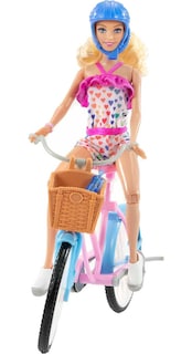 Foto 4 | Foto 4 | Set De Muñeca Barbie Y Bicicleta Con Accesorios, Mameluco Arcoíris Rubio - Venta Internacional.