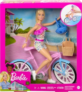 Foto 6 | Foto 6 | Set De Muñeca Barbie Y Bicicleta Con Accesorios, Mameluco Arcoíris Rubio - Venta Internacional.