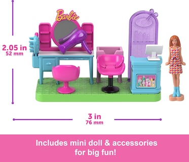Foto 4 | Foto 4 | Peluquería Playset Barbie Mini Barbieland Con Muñeca De 1.5 Pulgadas - Venta Internacional.