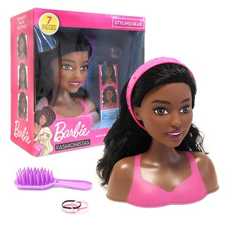 Foto 1 | Foto 1 | Cabello Peinador Barbie, Pequeño, Negro, Con Accesorios, Más De 3 Años - Venta Internacional.
