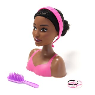 Foto 2 | Foto 2 | Cabello Peinador Barbie, Pequeño, Negro, Con Accesorios, Más De 3 Años - Venta Internacional.