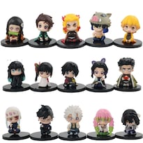 Kit De Figuras Demon Slayer Kimetsu No Yaiba Anime X15, 4-5 Cm - Venta Internacional.