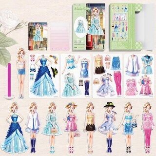 Foto 1 | Foto 1 | Muñeca De Papel Con Diseño De Princesa Magnética, Genérica, Con 30 Atuendos - Venta Internacional.