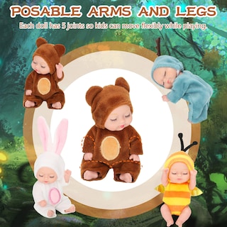Foto 3 | Foto 3 | Set De Minimuñecas Para Bebés, 12 Unidades, 11 Cm, Con Ropa De Animales Para Niños - Venta Internacional.