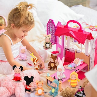 Foto 6 | Foto 6 | Set De Minimuñecas Para Bebés, 12 Unidades, 11 Cm, Con Ropa De Animales Para Niños - Venta Internacional.