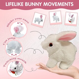 Foto 7 | Foto 7 | Toy Bunny Betterlife Bunbi Realistic Para Niños, Marrón Y Blanco - Venta Internacional.