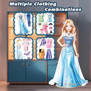 Foto 4 | Foto 4 | Muñeca De Papel Con Diseño De Princesa Magnética, Genérica, Amy, Con 30 Atuendos - Venta Internacional.