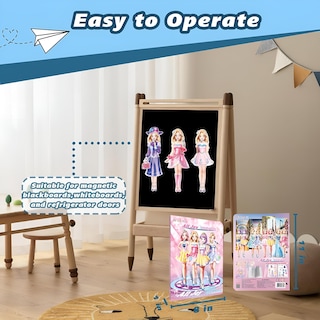 Foto 5 | Foto 5 | Muñeca De Papel Con Diseño De Princesa Magnética, Genérica, Amy, Con 30 Atuendos - Venta Internacional.