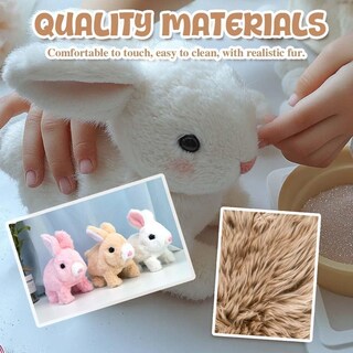 Foto 2 | Foto 2 | Toy Bunny Betterlife Bunbi Realistic Para Niños, Marrón Y Blanco - Venta Internacional.