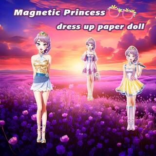 Foto 2 | Foto 2 | Muñeca De Papel Con Diseño De Princesa Magnética Joy Para Niñas De 3 A 12 Años - Venta Internacional.
