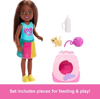 Foto 4 | Foto 4 | Mochila Playtime Kitty, Muñeca Barbie Chelsea Con Accesorios - Venta Internacional.