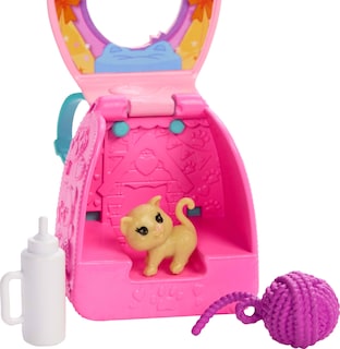 Foto 5 | Foto 5 | Mochila Playtime Kitty, Muñeca Barbie Chelsea Con Accesorios - Venta Internacional.